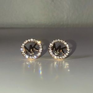 Michael Kors Gold and Sterling Silver Stud Earrings